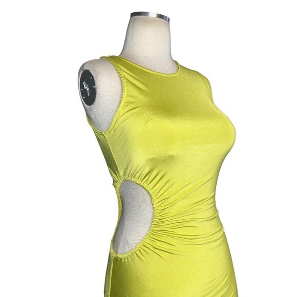 Lovers and Friends Collins Mini Dress in Chartreuse Green Small New Womens - Picture 6 of 10